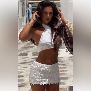 Late Night Shimmer Sequin Mini Skort